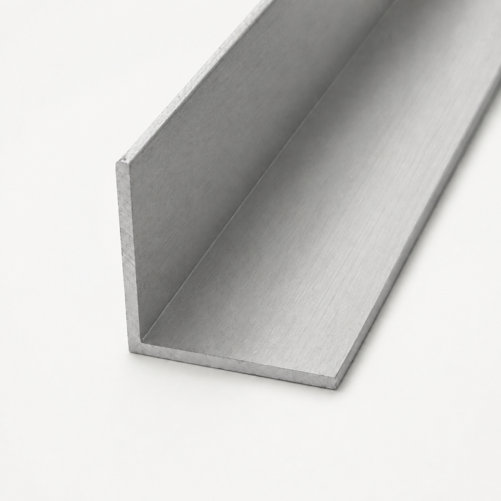 Cornier din aluminiu cu laturi egale - argintiu satinat