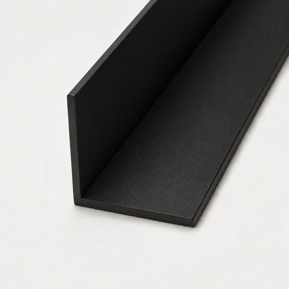 Cornier din aluminiu cu laturi egale - negru