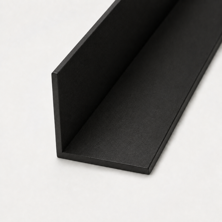 Cornier din aluminiu cu laturi egale - negru