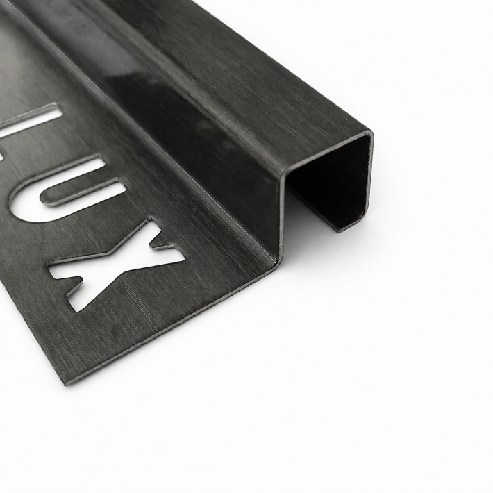 Bagheta patrata din inox - negru periat