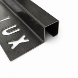 Bagheta patrata din inox - negru periat