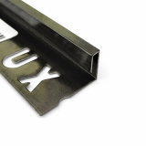 Bagheta dreapta din inox - negru periat