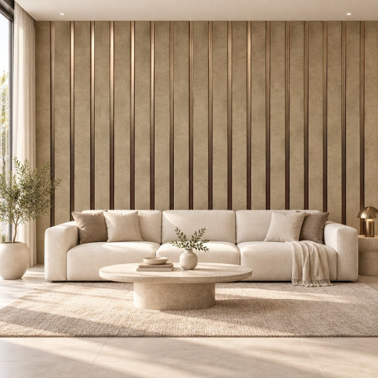 Riflaj decorativ - bej si auriu