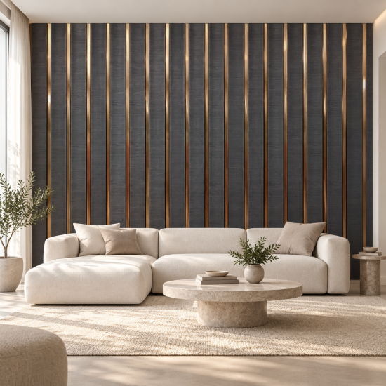 Riflaj decorativ - antracit si auriu