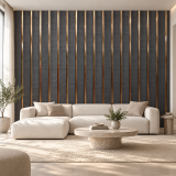 Riflaj decorativ - antracit si auriu