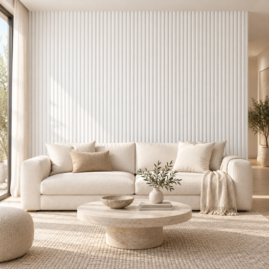 Riflaj decorativ - alb
