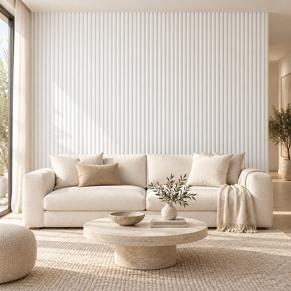 Riflaj decorativ - alb