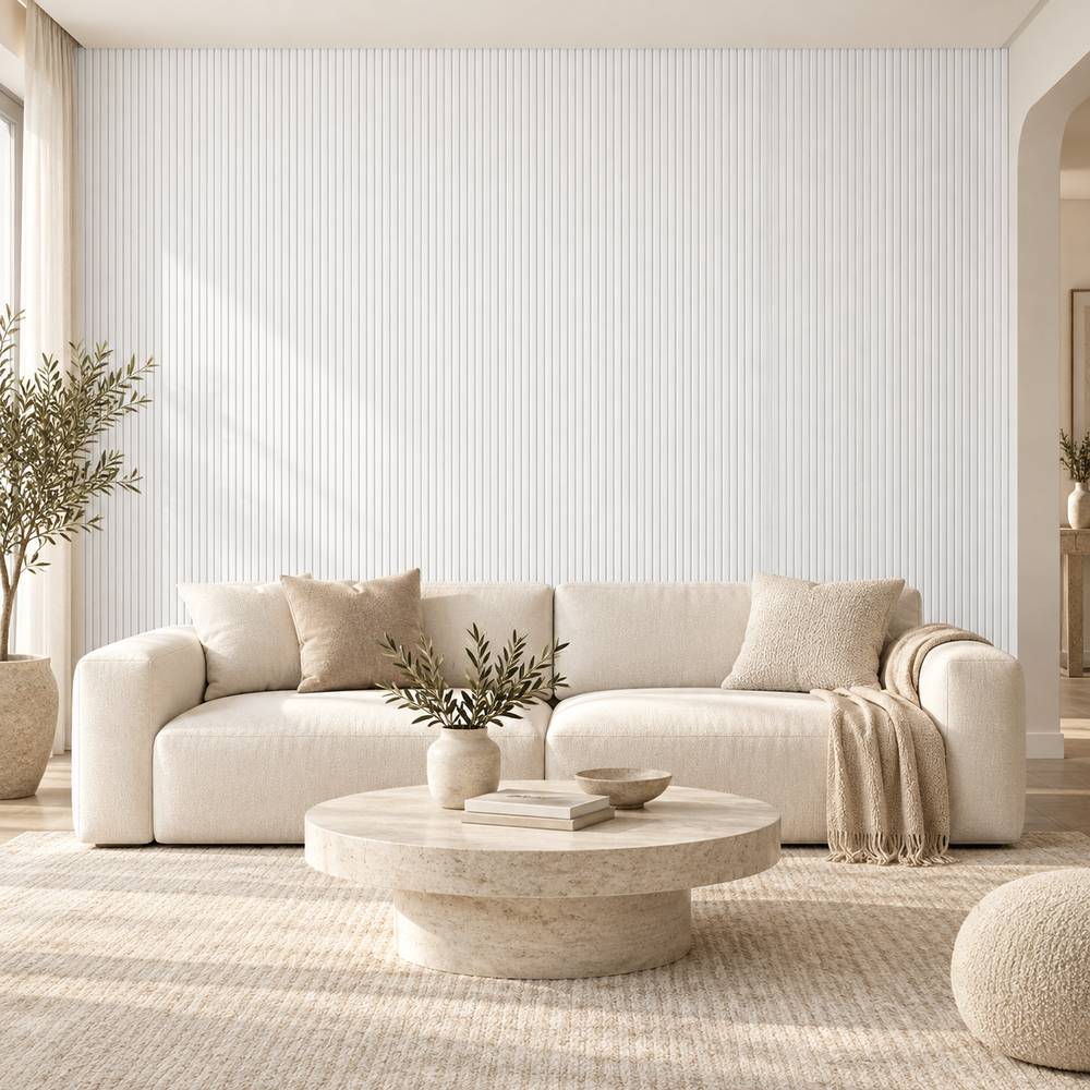 Riflaj decorativ - alb
